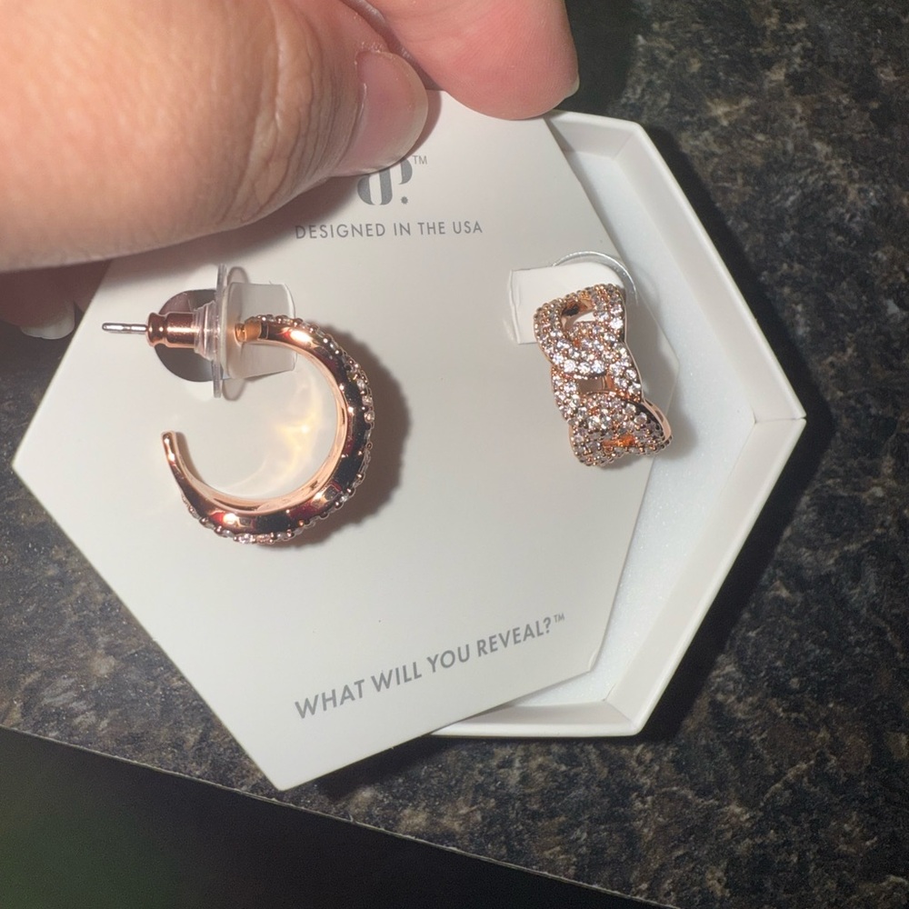 bp Gold Hoop Earrings Minimalist Design